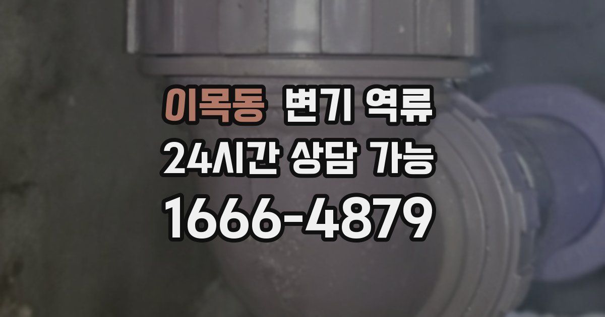 이목동 변기 역류