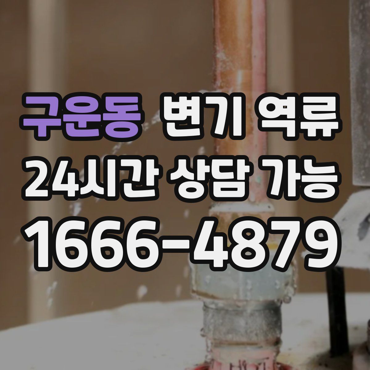 구운동 변기 역류