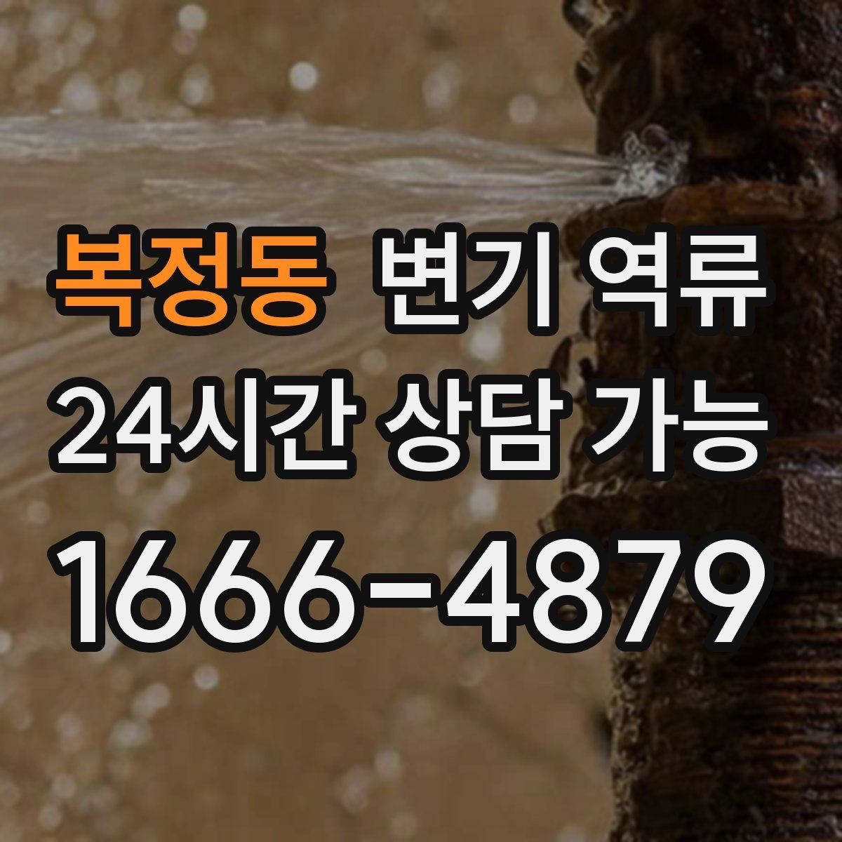 복정동 변기 역류