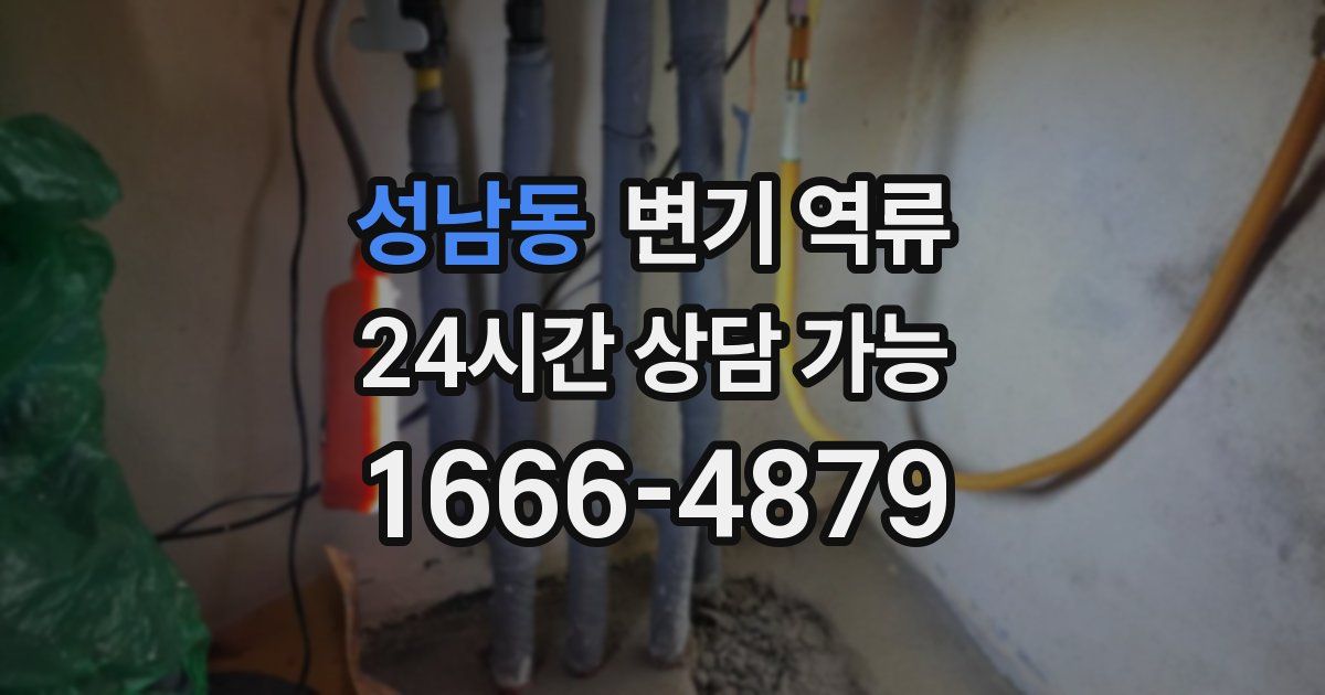 성남동 변기 역류