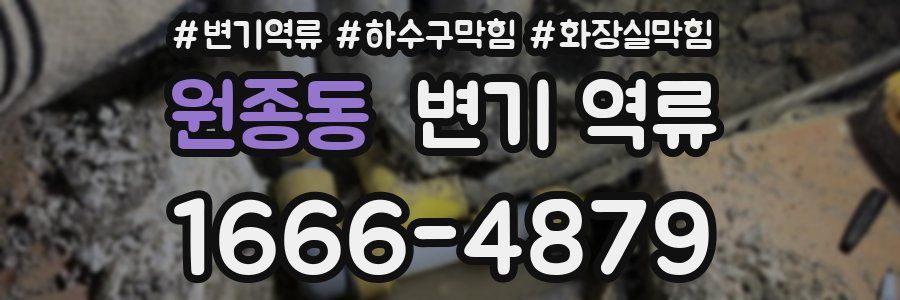 원종동 변기 역류