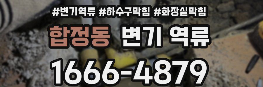 합정동 변기 역류