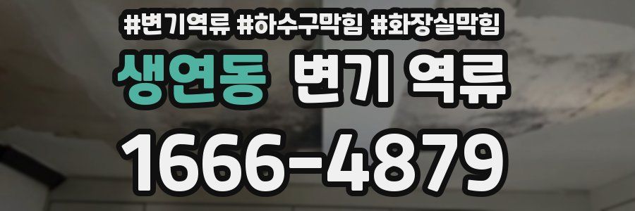 생연동 변기 역류