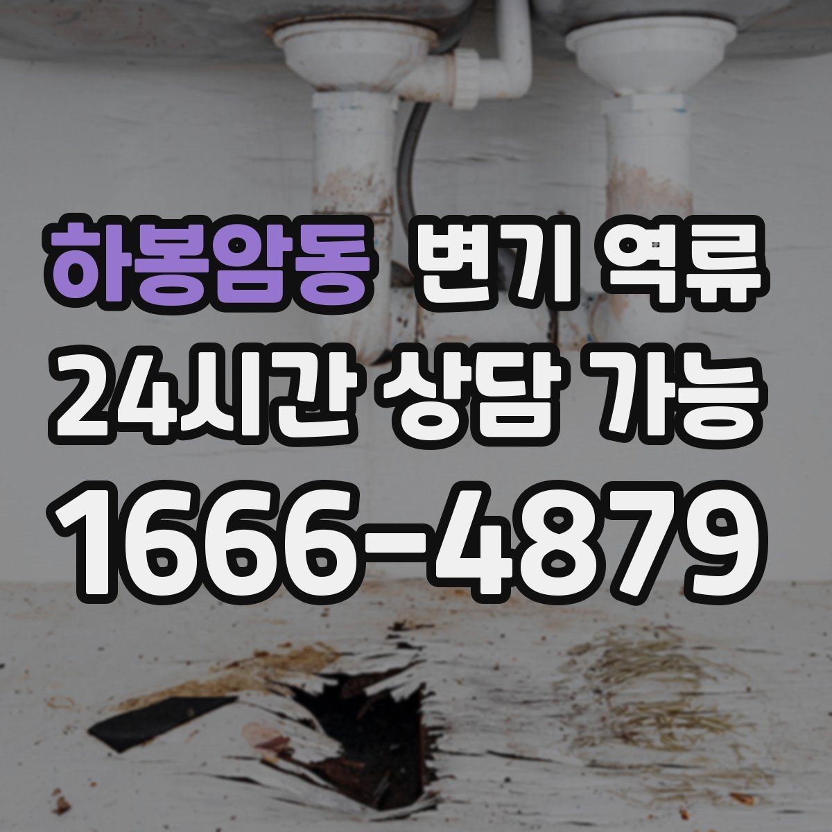 하봉암동 변기 역류 한 세대만 발생할 때 점검 순서