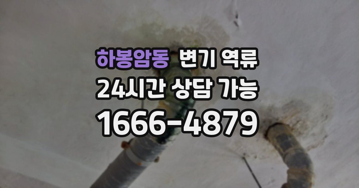하봉암동 변기 역류