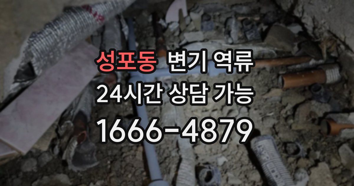 성포동 변기 역류