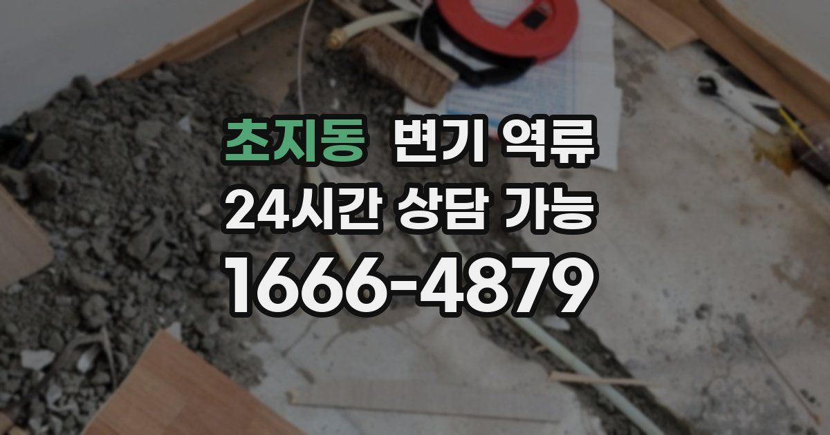 초지동 변기 역류