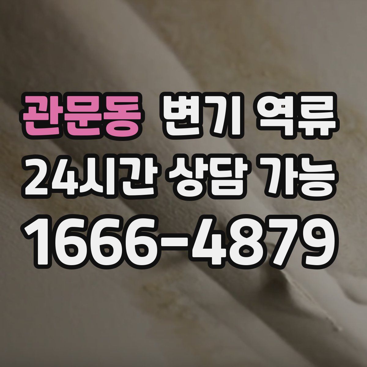 관문동 변기 역류