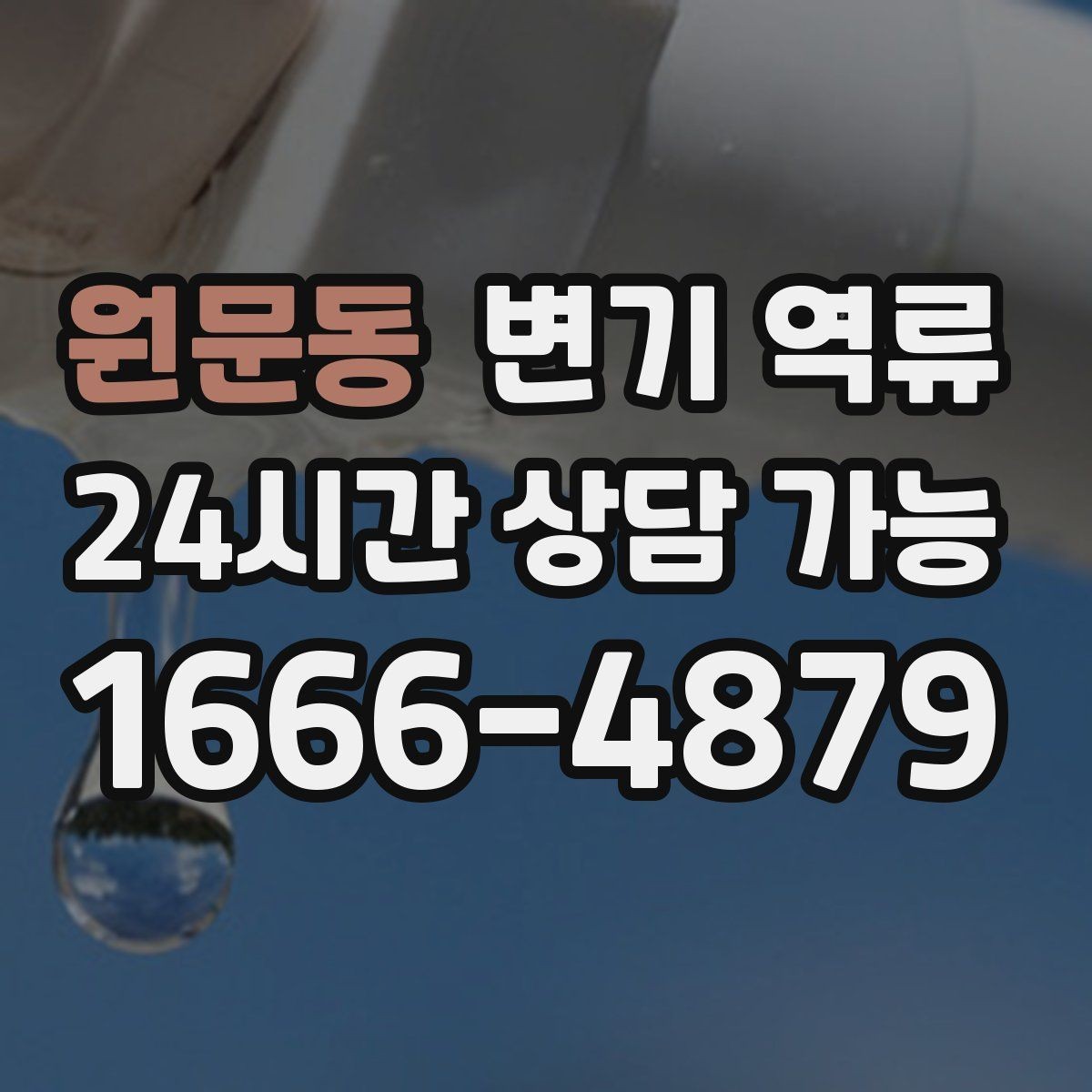 원문동 변기 역류 변기 트랩수는 정상인데도 냄새가 나는 경우