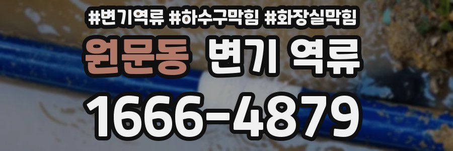 원문동 변기 역류