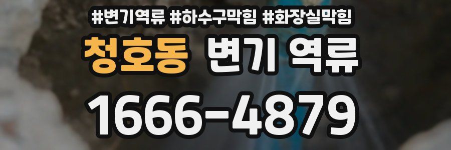 청호동 변기 역류