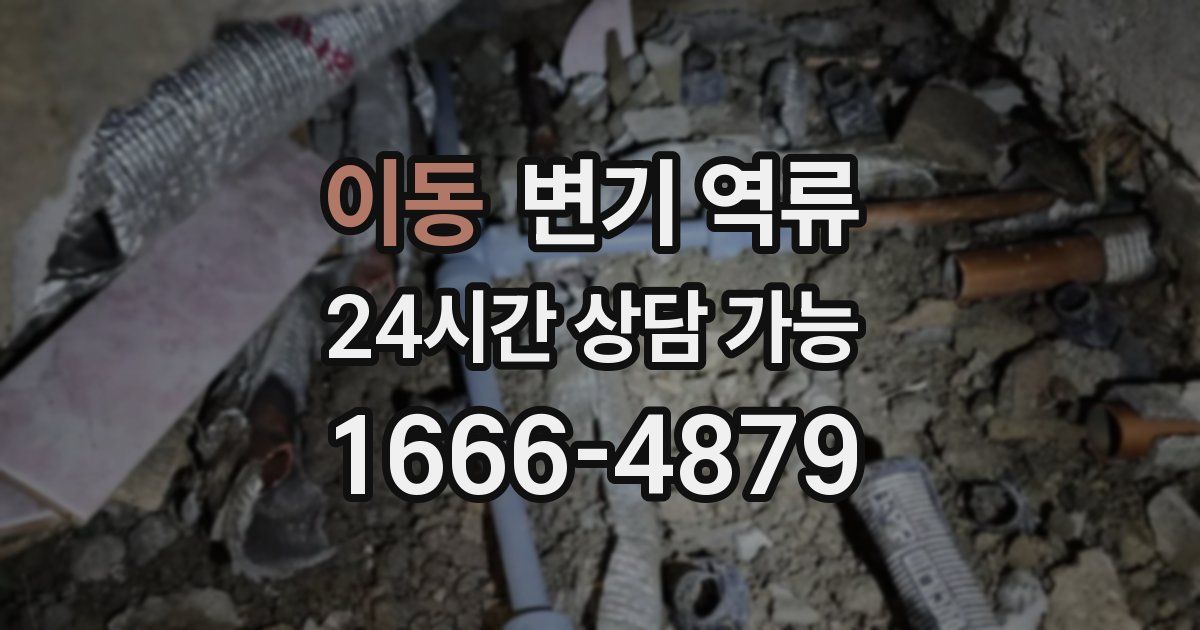 이동 변기 역류