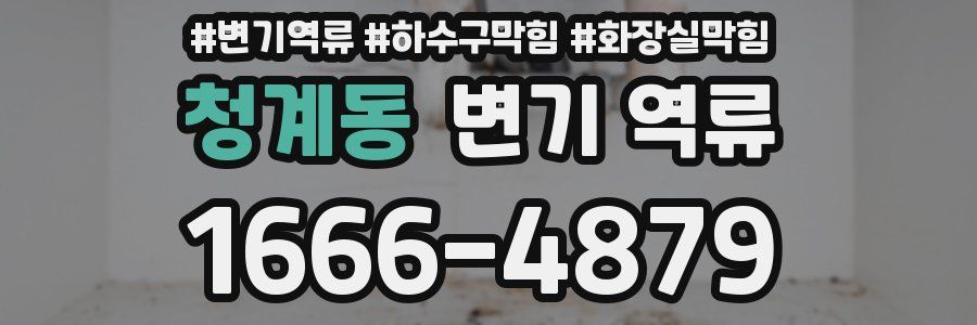 청계동 변기 역류