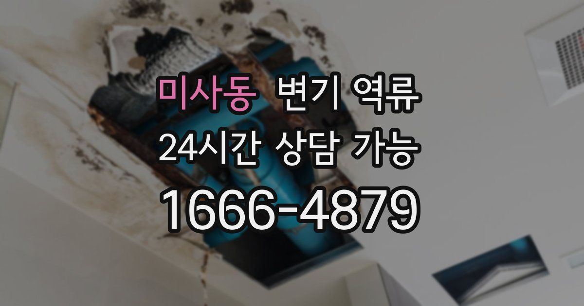 미사동 변기 역류