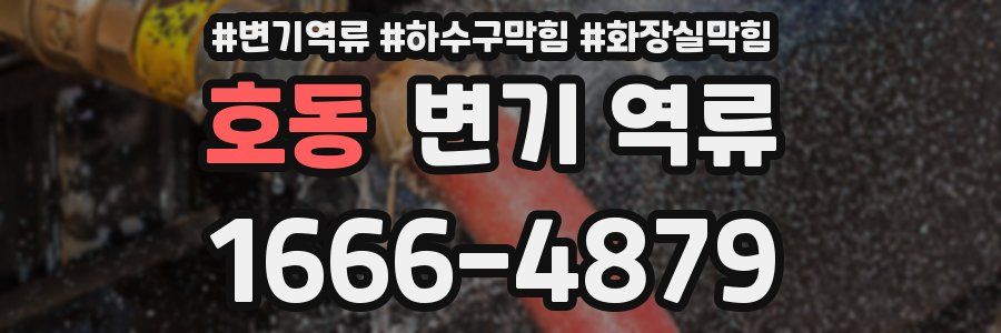 호동 변기 역류