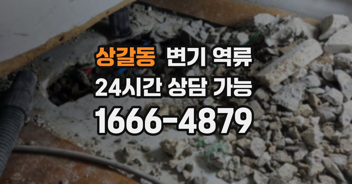 상갈동 변기 역류