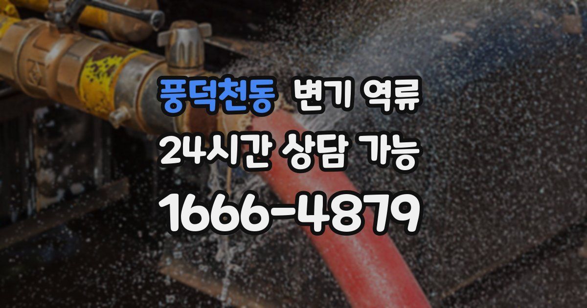 풍덕천동 변기 역류