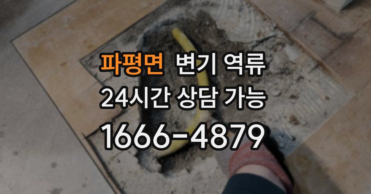 파평면 변기 역류