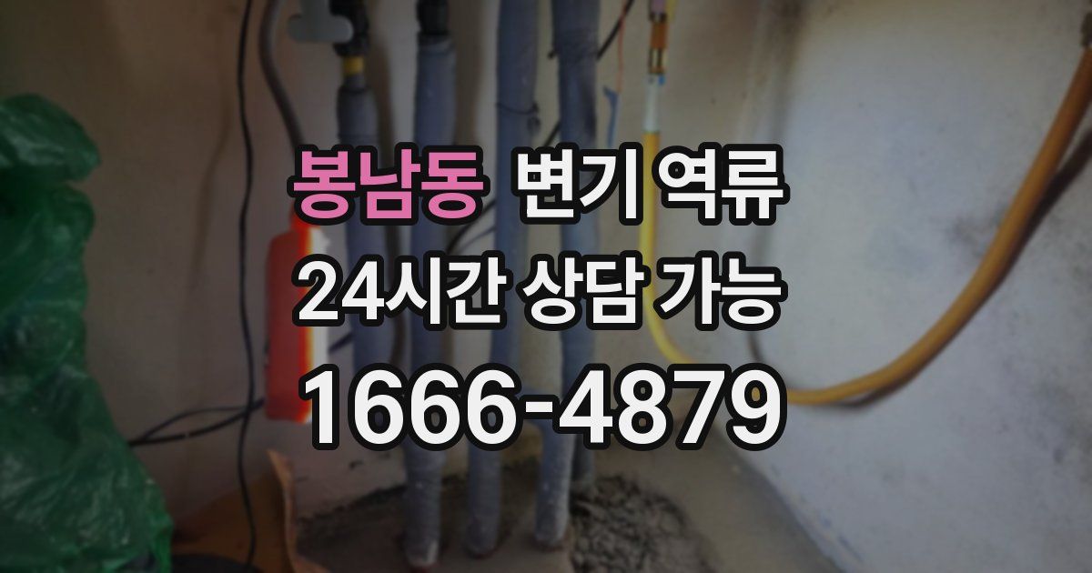 봉남동 변기 역류