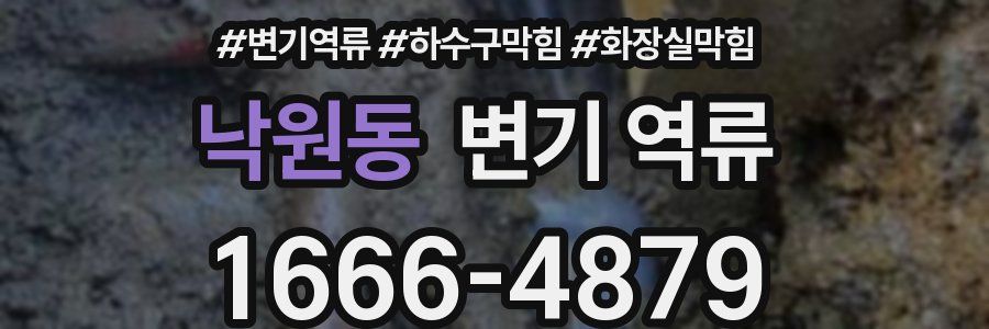낙원동 변기 역류
