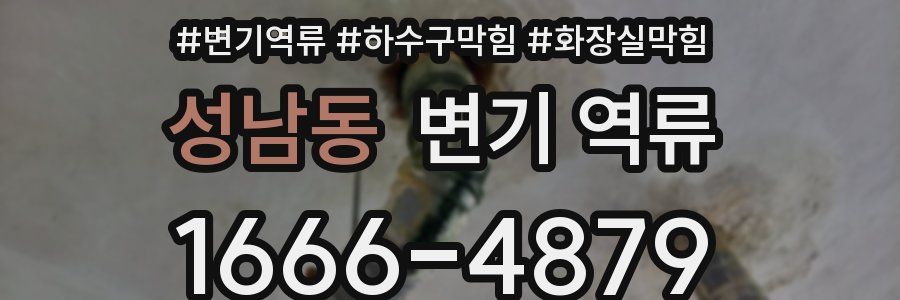 성남동 변기 역류