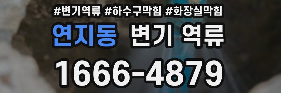 연지동 변기 역류