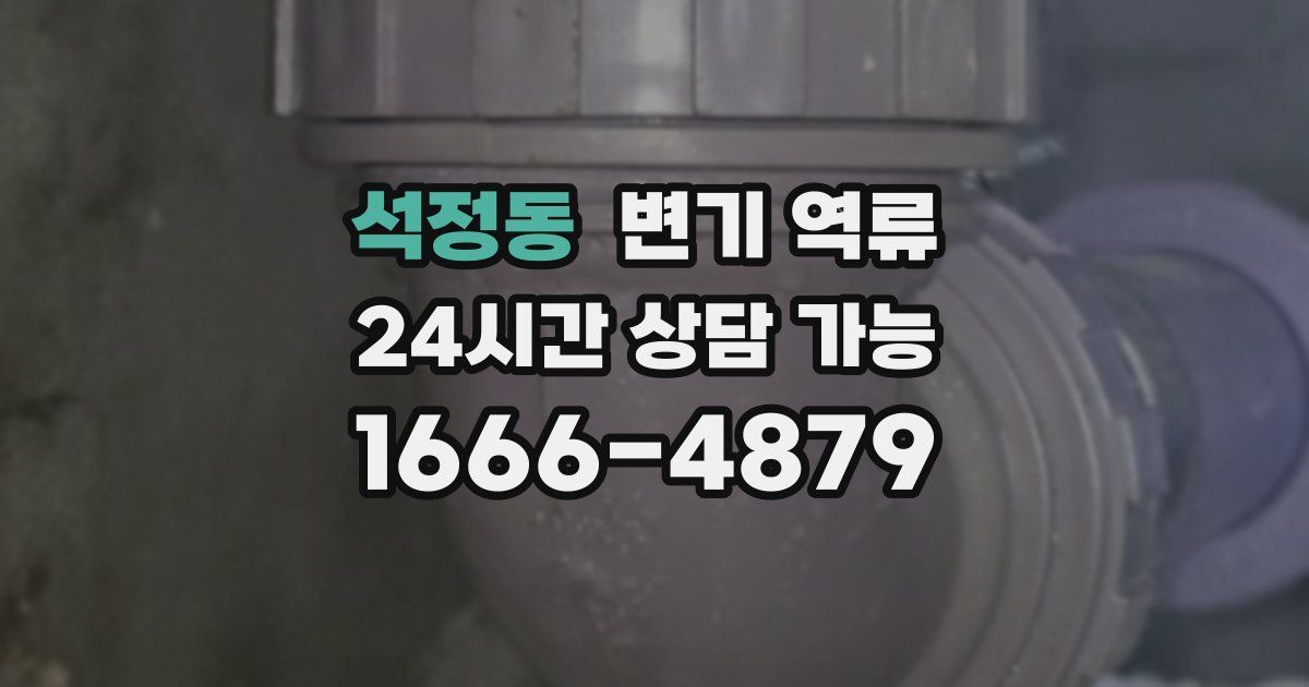 석정동 변기 역류