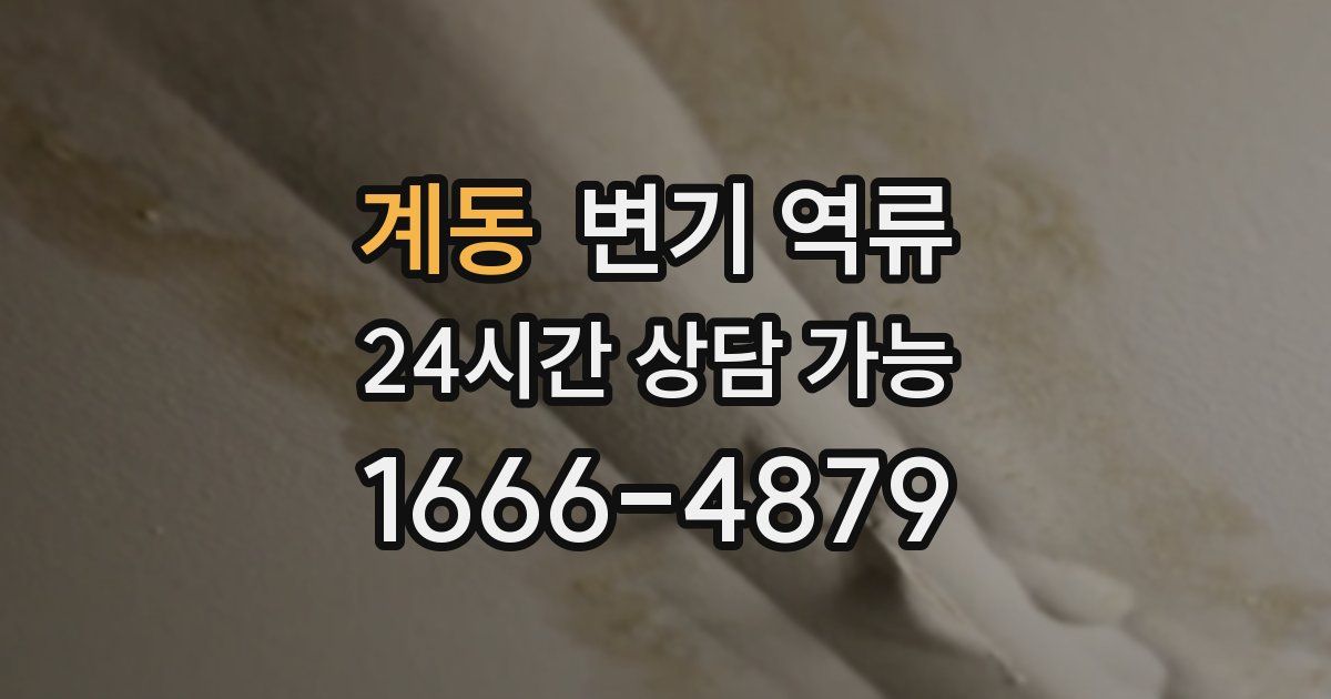 계동 변기 역류