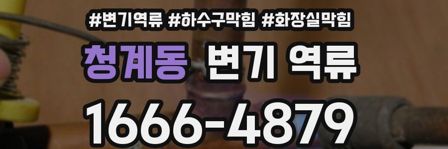 청계동 변기 역류