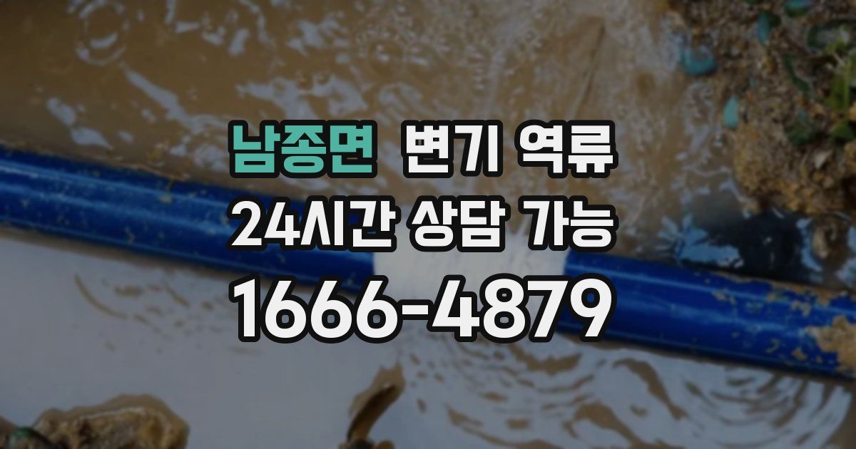 남종면 변기 역류