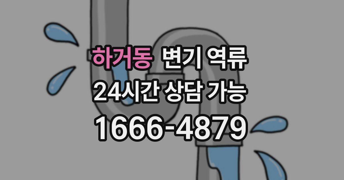 하거동 변기 역류