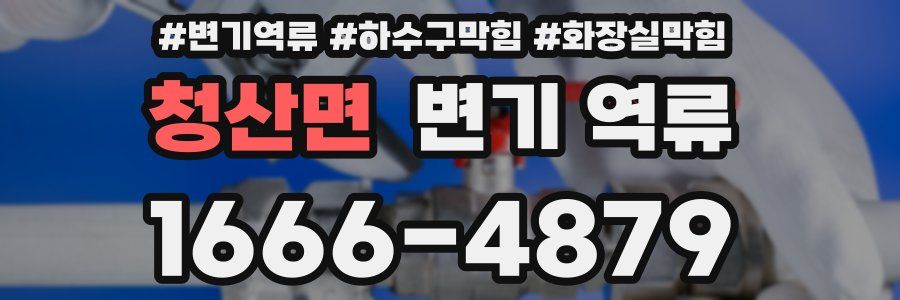 청산면 변기 역류