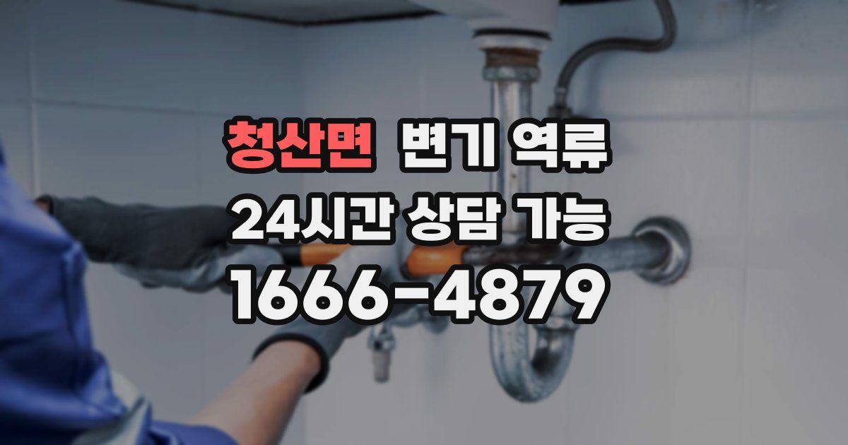 청산면 변기 역류