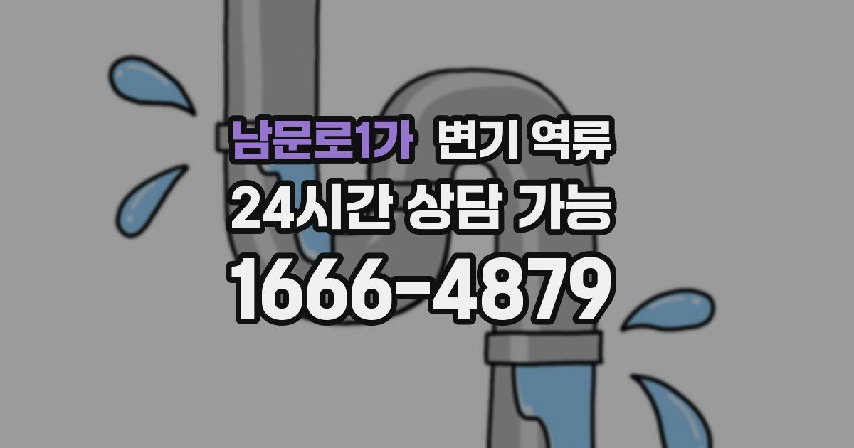 남문로1가 변기 역류