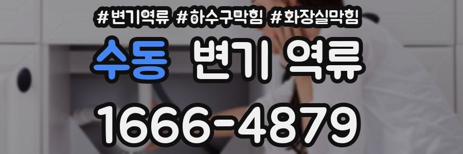 수동 변기 역류