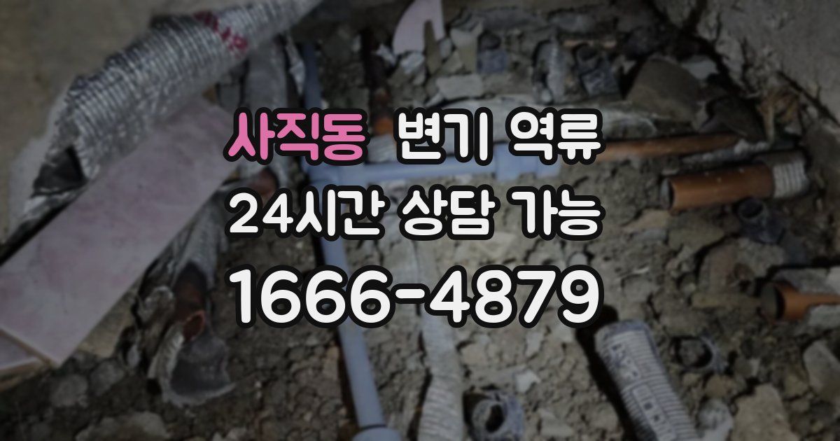 사직동 변기 역류