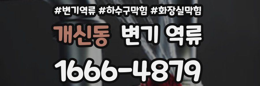 개신동 변기 역류