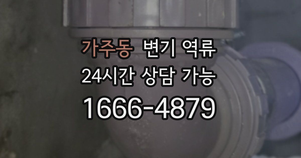 가주동 변기 역류