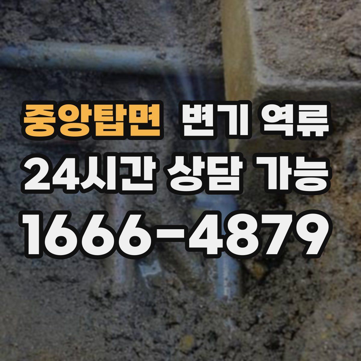 중앙탑면 변기 역류