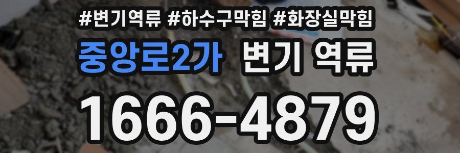 중앙로2가 변기 역류