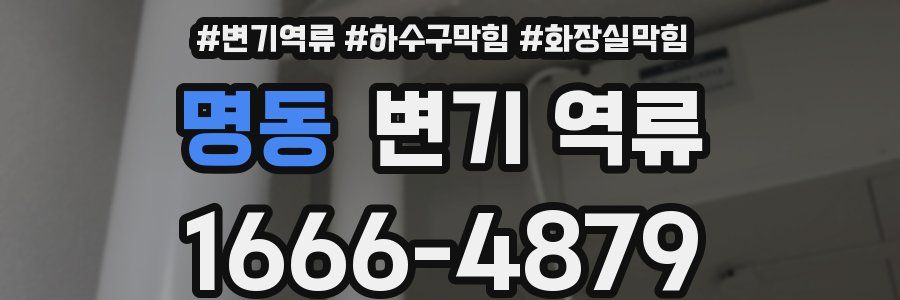 명동 변기 역류