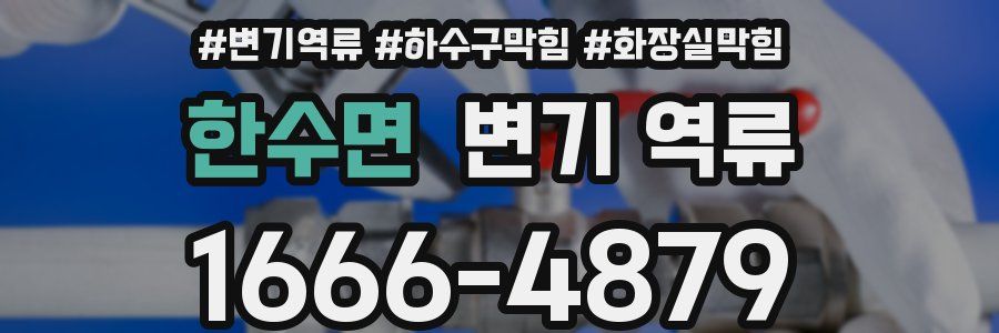 한수면 변기 역류