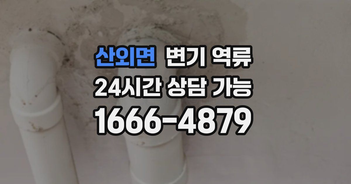 산외면 변기 역류