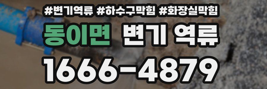 동이면 변기 역류