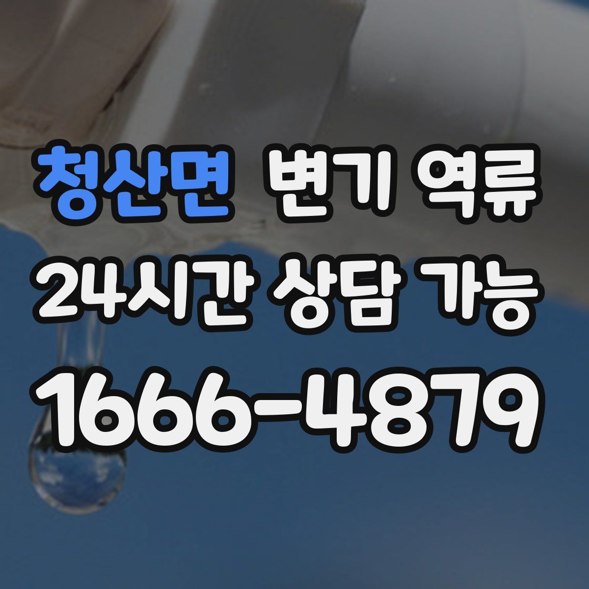 청산면 변기 역류