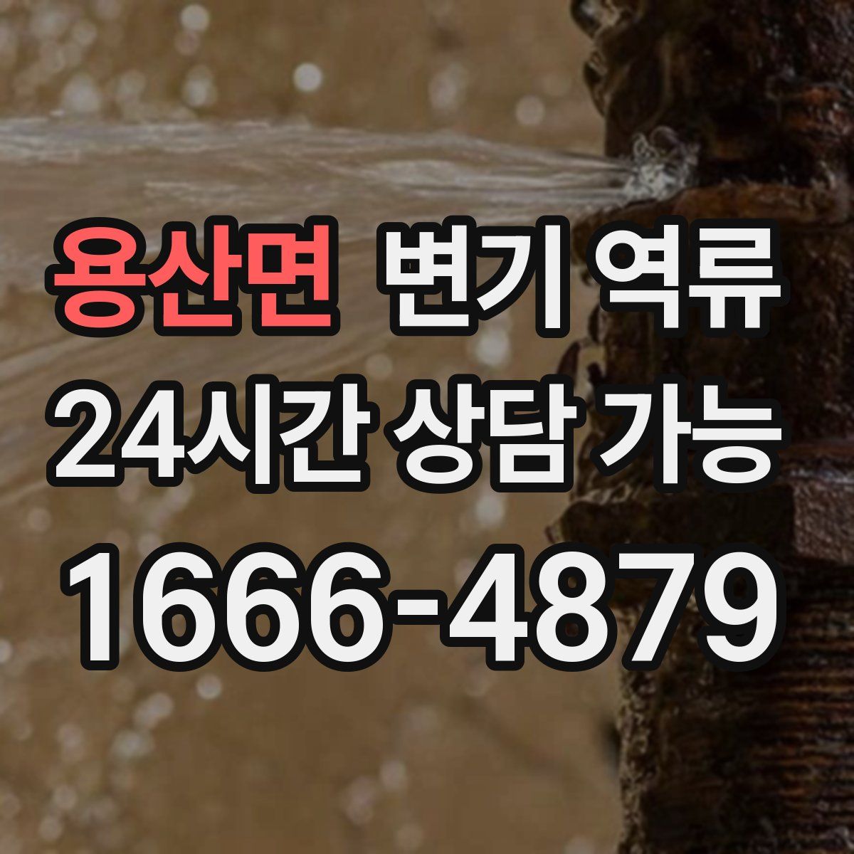 용산면 변기 역류