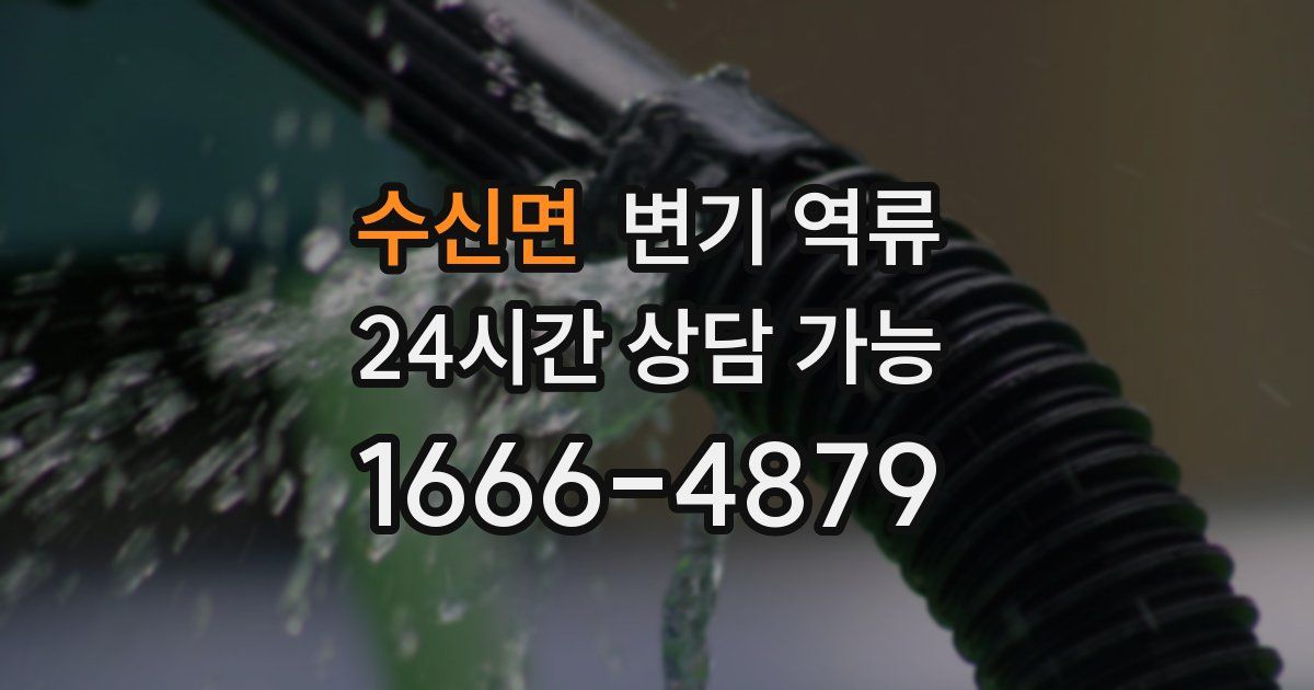 수신면 변기 역류