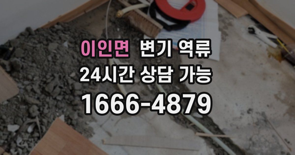 이인면 변기 역류