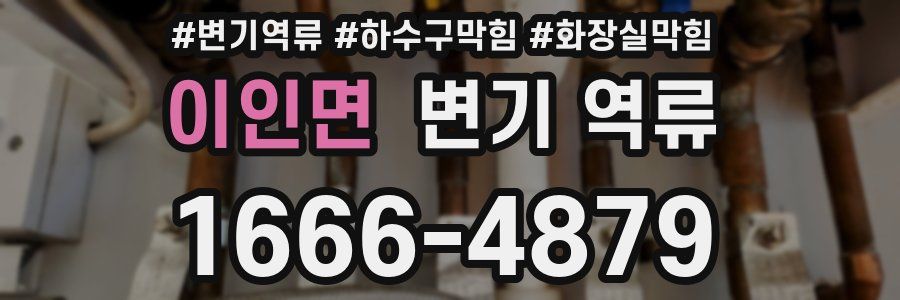 이인면 변기 역류