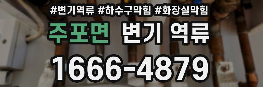 주포면 변기 역류